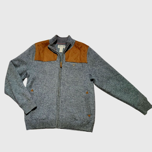 Duluth Trading men's windproof Shetland wool zip up jacket grey size medium - Picture 2 of 8